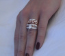 Multirow Diamond Ring in Whitegold and Rosegold