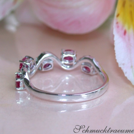 Delicate Ruby Ring with Diamonds