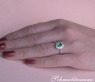 Smaragd Ring mit Diamanten in Weißgold