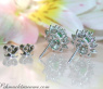 Classy Emerald Stud Earrings with Diamonds