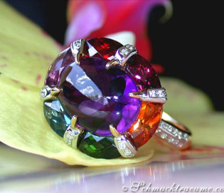 Extrarordinary Multicolor Gemstone Ring