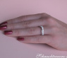 Crossover Diamond Band in Whitegold