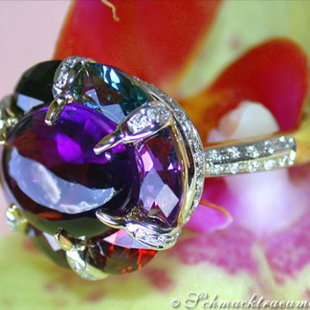 Extrarordinary Multicolor Gemstone Ring