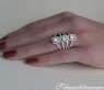 Striking Diamond Triple Square Ring (Tricolor Finish)