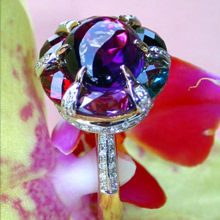 Extrarordinary Multicolor Gemstone Ring