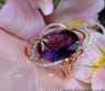 Extraordinary Amethyst Ring with Diamonds