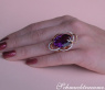 Extraordinary Amethyst Ring with Diamonds