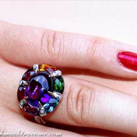 Extrarordinary Multicolor Gemstone Ring