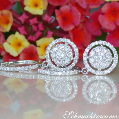 Enchanting Diamond Earrings in Whitegold 18k