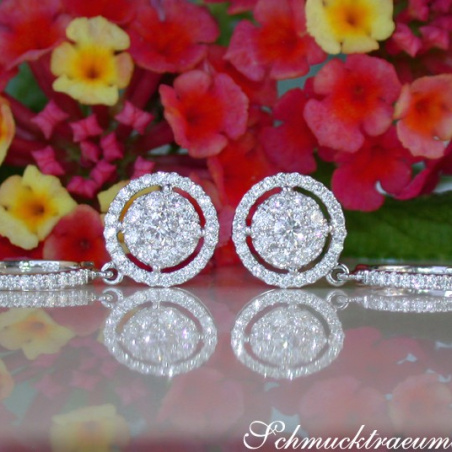 Enchanting Diamond Earrings in Whitegold 18k