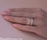Breiter Roségold Ring mit Diamanten