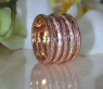 Breiter Roségold Ring mit Diamanten