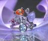Wonderful Multicolor Gemstone Ring with Diamonds