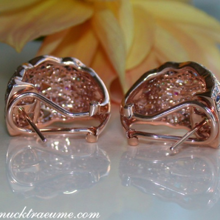 Stately Multicolor Sapphire Earrings with Diamonds
