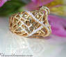 Unusual Diamond Ring in Yellowgold