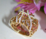 Unusual Diamond Ring in Yellowgold