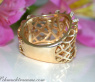 Unusual Diamond Ring in Yellowgold