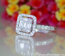 Exquisite Diamond Engagement Ring with Stackable Band