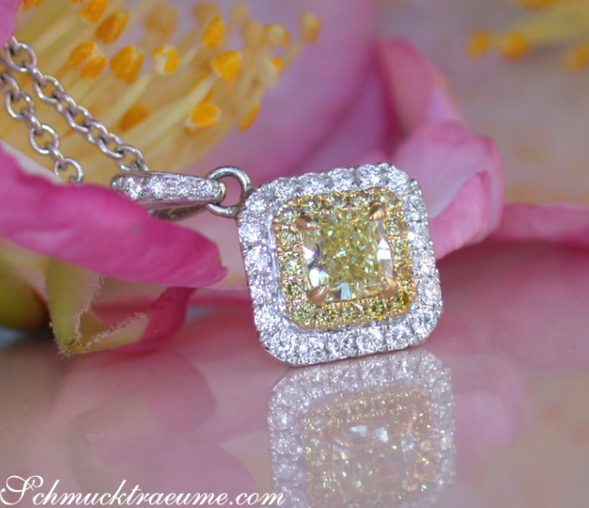Precious Yellow Diamond Solitaire Pendant Precious Yellow Diamond Solitaire Pendant