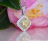 Precious Yellow Diamond Solitaire Pendant
