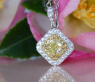 Precious Yellow Diamond Solitaire Pendant