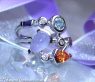 Wonderful Multicolor Gemstone Ring with Diamonds