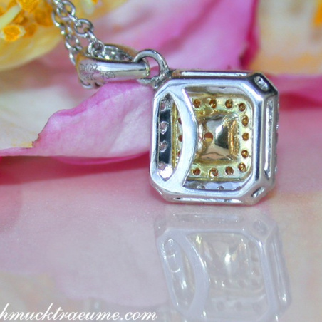 Precious Yellow Diamond Solitaire Pendant