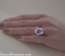 Attractive Lilac / Light Purple Amethyst Ring with Diamonds