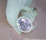 Attractive Lilac / Light Purple Amethyst Ring with Diamonds