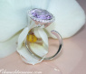 Attractive Lilac / Light Purple Amethyst Ring with Diamonds