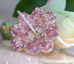 Magnificent Pink Sapphire Blossom Ring