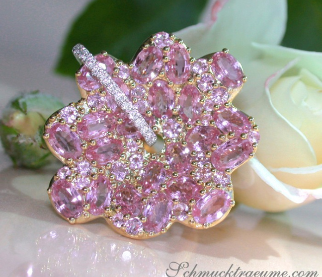 Magnificent Pink Sapphire Blossom Ring