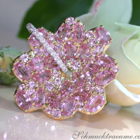 Magnificent Pink Sapphire Blossom Ring