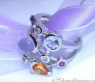 Wonderful Multicolor Gemstone Ring with Diamonds