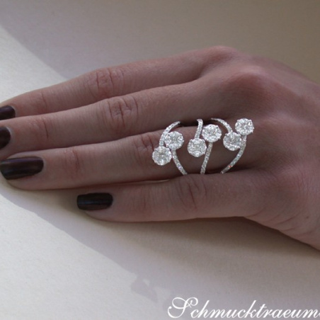 Unique Diamond Ring with Marquise & Princess Diamonds