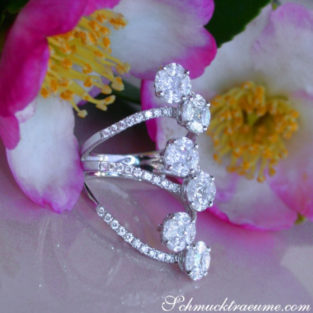 Unique Diamond Ring with Marquise & Princess Diamonds