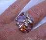Wonderful Multicolor Gemstone Ring with Diamonds