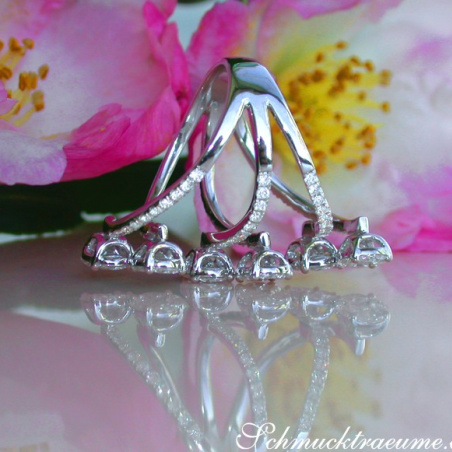 Unique Diamond Ring with Marquise & Princess Diamonds