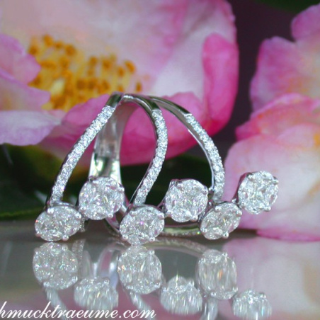 Unique Diamond Ring with Marquise & Princess Diamonds