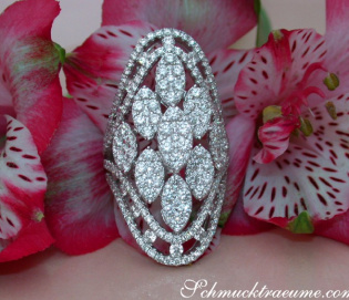 Opulent Marquise Style Diamond Ring
