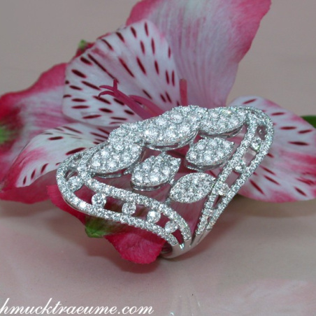 Opulent Marquise Style Diamond Ring