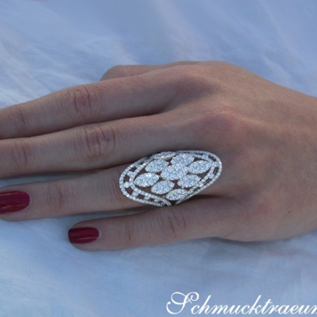 Opulent Marquise Style Diamond Ring