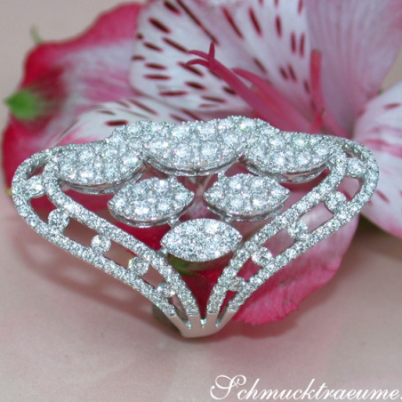Opulent Marquise Style Diamond Ring