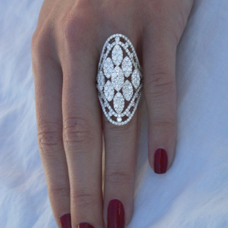 Opulent Marquise Style Diamond Ring