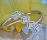 Unique Diamond Bangle with Baguette Diamonds