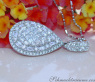 Unique Pear Pendant with Brilliant, Princess and Baguette Diamonds