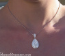 Unique Pear Pendant with Brilliant, Princess and Baguette Diamonds