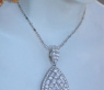Unique Pear Pendant with Brilliant, Princess and Baguette Diamonds
