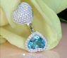 Blautopas Herz Brillanten Ring