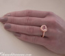 Enchanting Rose Quartz Heart Ring with Diamonds